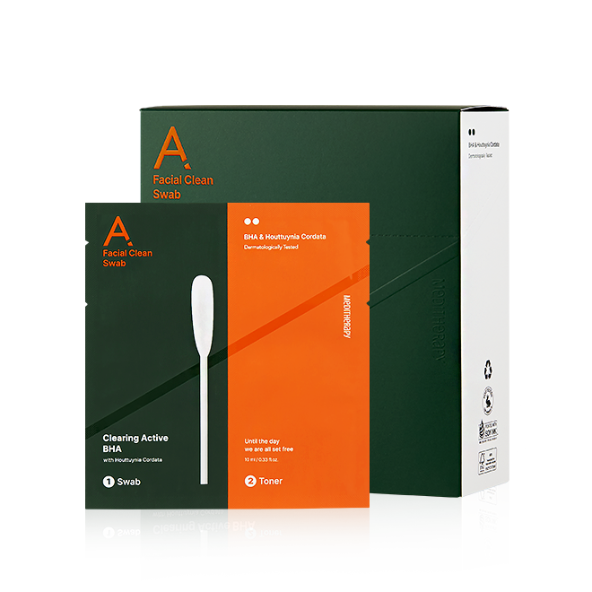 [30% off on Amazon] A Clearing Active BHA Facial Clean Swab