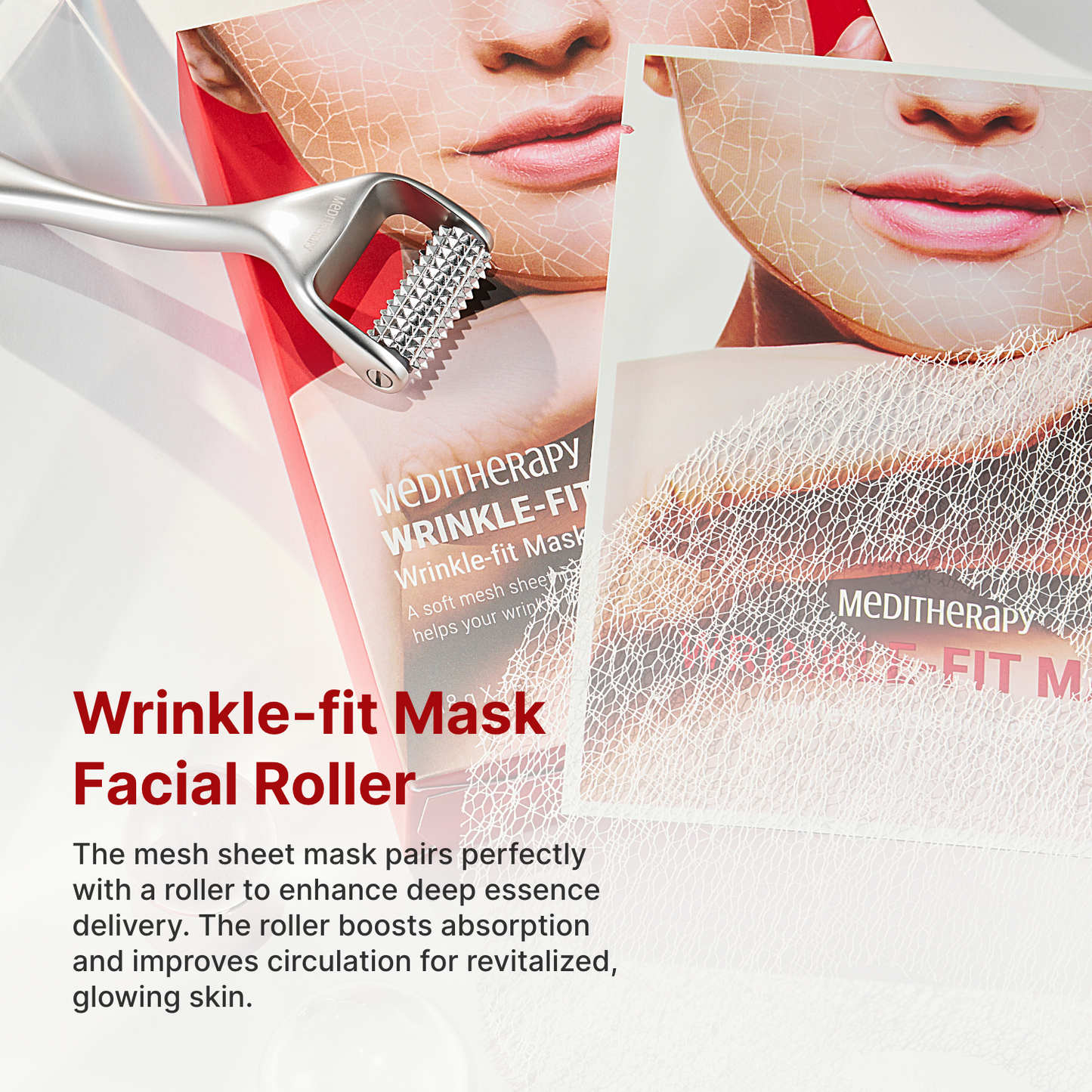 Wrinkle-fit Mask + Wrinkle-fit Neck Mask + Facial Roller
