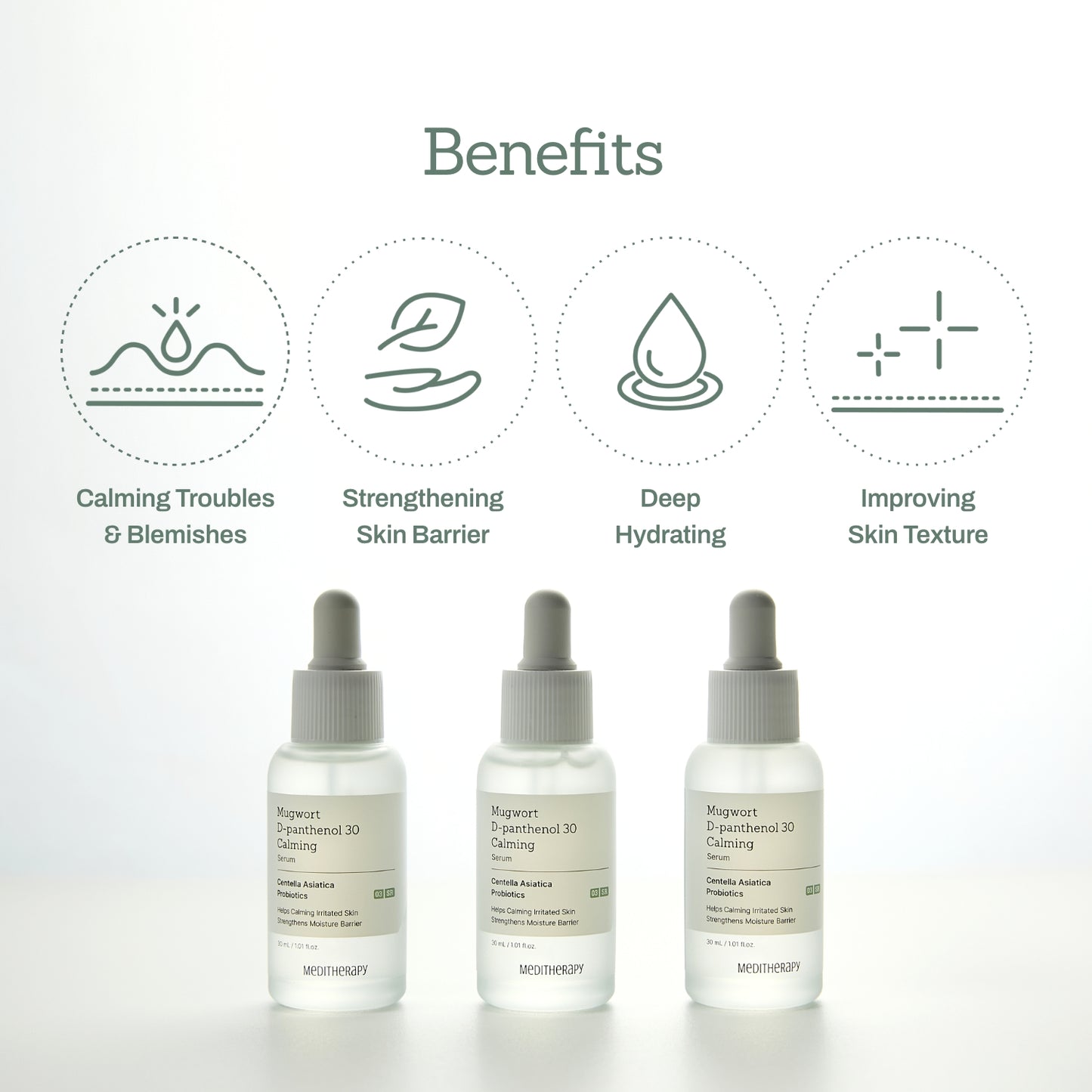 Mugwort Super Calming Toner + Serum + Centella Calming Cream
