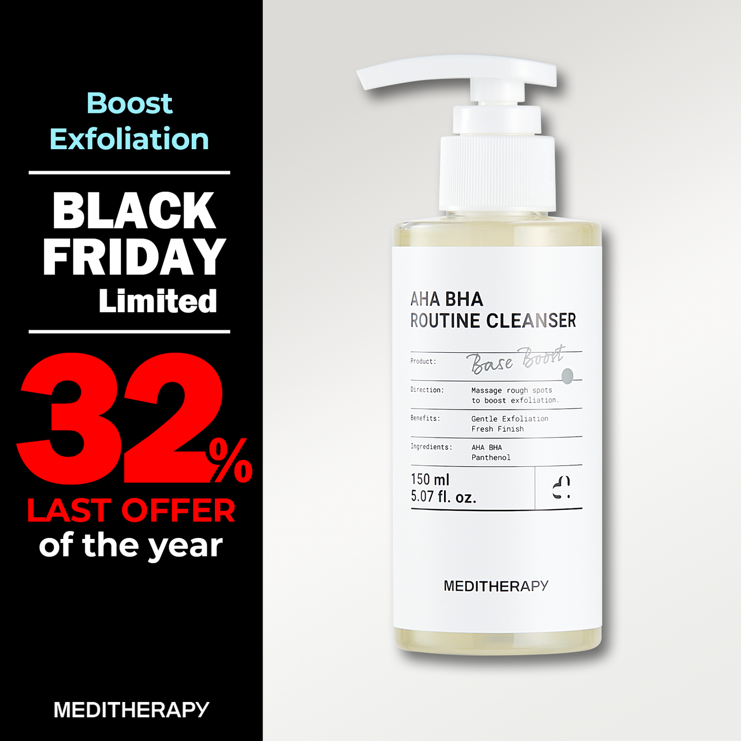 [BF Deal | $9.99] AHA BHA Gel Cleanser – Mild Acne Face Wash for Sensitive Skin – Deep Pore & Blackhead-Clearing Formula