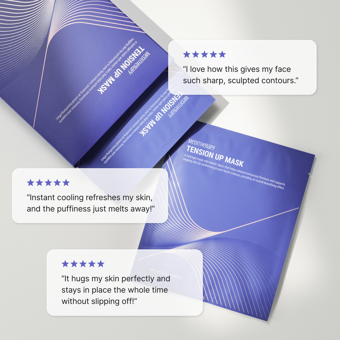 [Secret Link🔒] Tension Up Collagen Mask 3+1 – V Line Lifting & Hydrating Facial Mask for Baby-Soft Skin