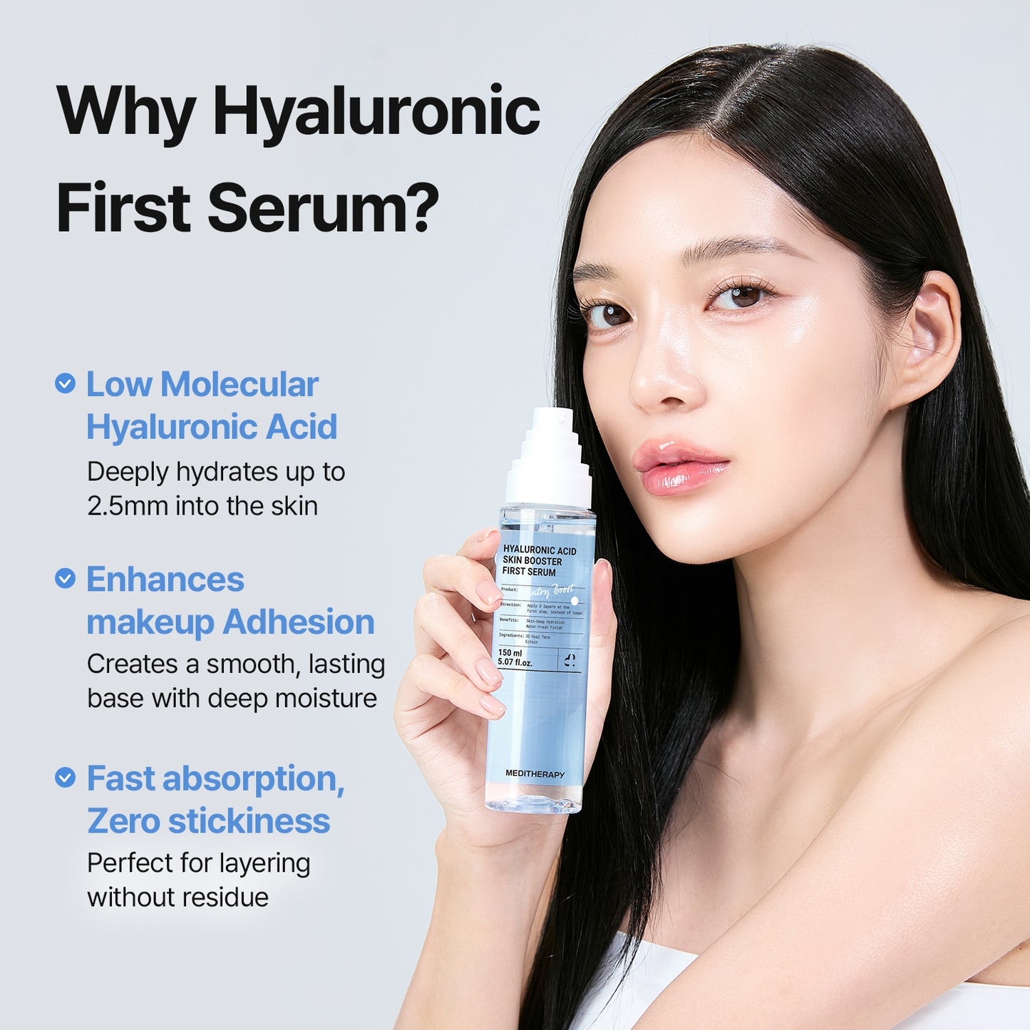 [NEW | $17.99] Hyaluronic Acid Skin Booster First Serum – 3 Pumps, Non-Sticky Glow Up